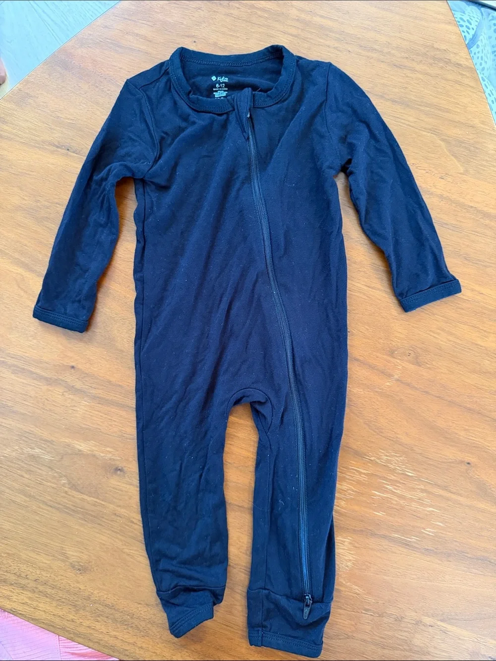 Kyte BABY Black Zip-Front Pajama